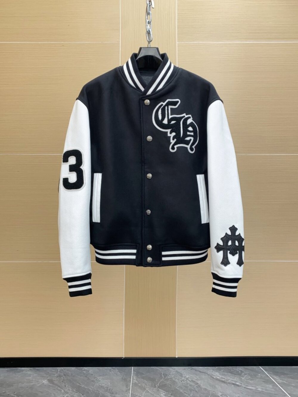 Chrome Hearts Color-Black Varsity Jacket 26SS